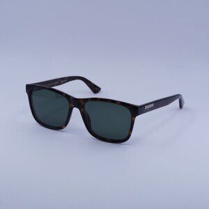 Gucci GG0746S 003 Sunglasses Havana Square Frame, Green Lenses